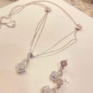Sterling Silver Necklace and Earring Set
